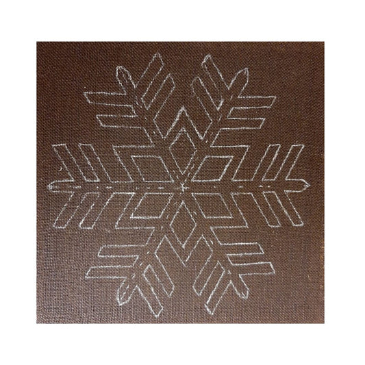 Pattern for rug punch needle, Snowflake motif. Size: 33x33 cm/ 13x13".